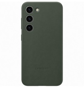 Husa Leather Cover pentru Samsung Galaxy S23, Green